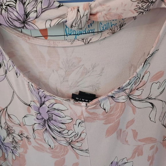 Torrid Pink Birch Beauty Floral Bow Back Tank in Size 1 - Picture 9 of 11